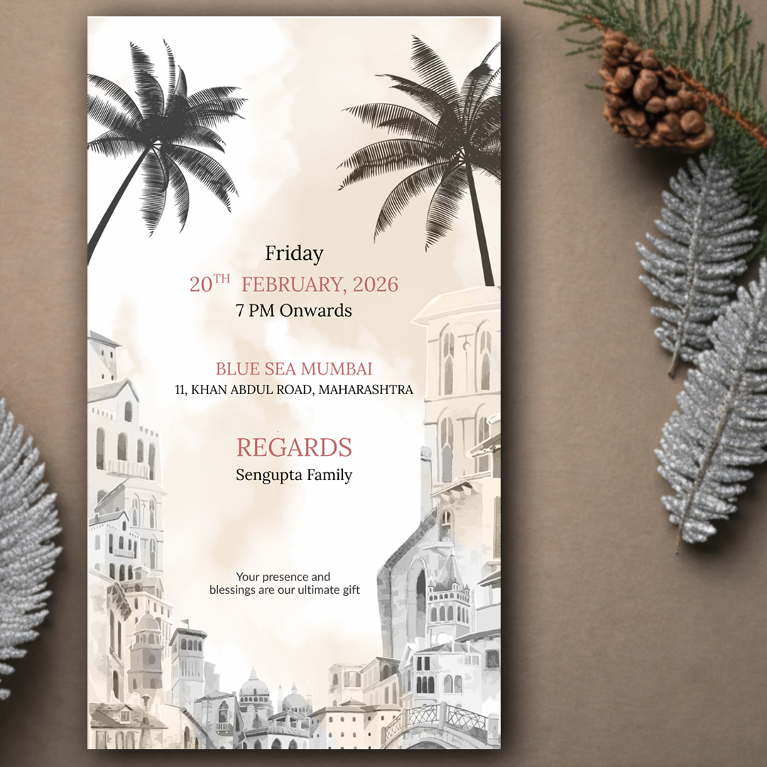 Classic elegant marriage anniversary invitation