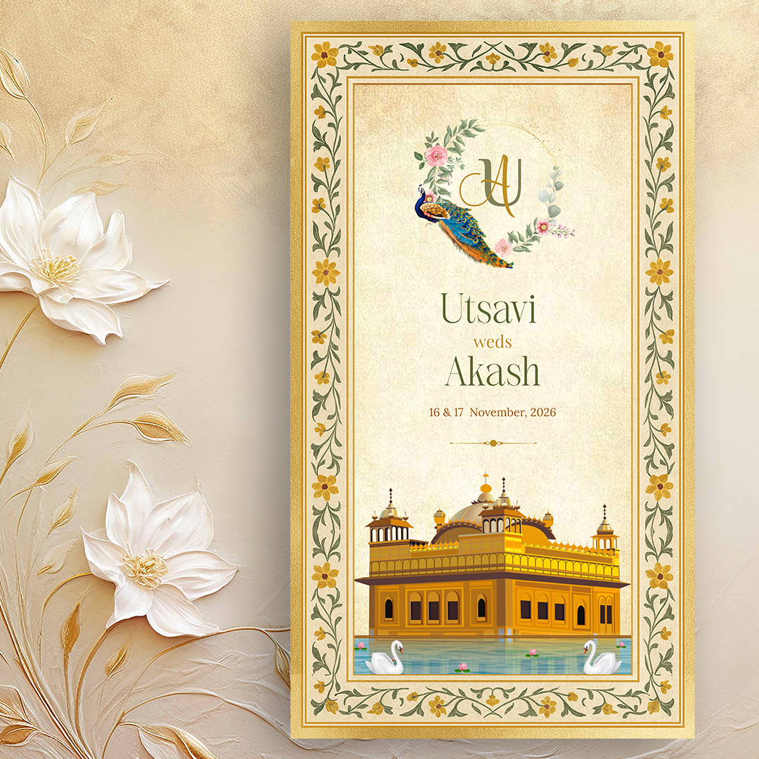 Sikh wedding invitation