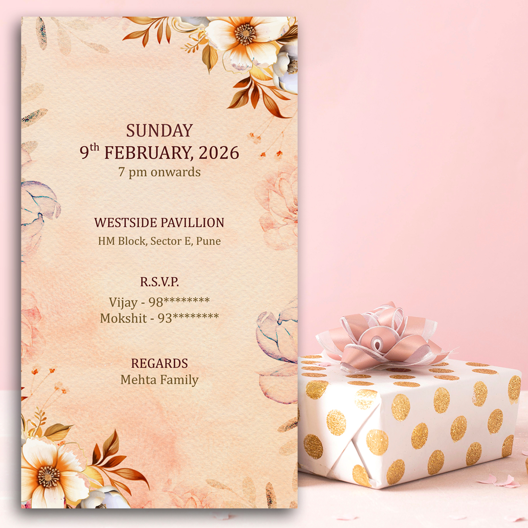 Classic Roses Anniversary invitation