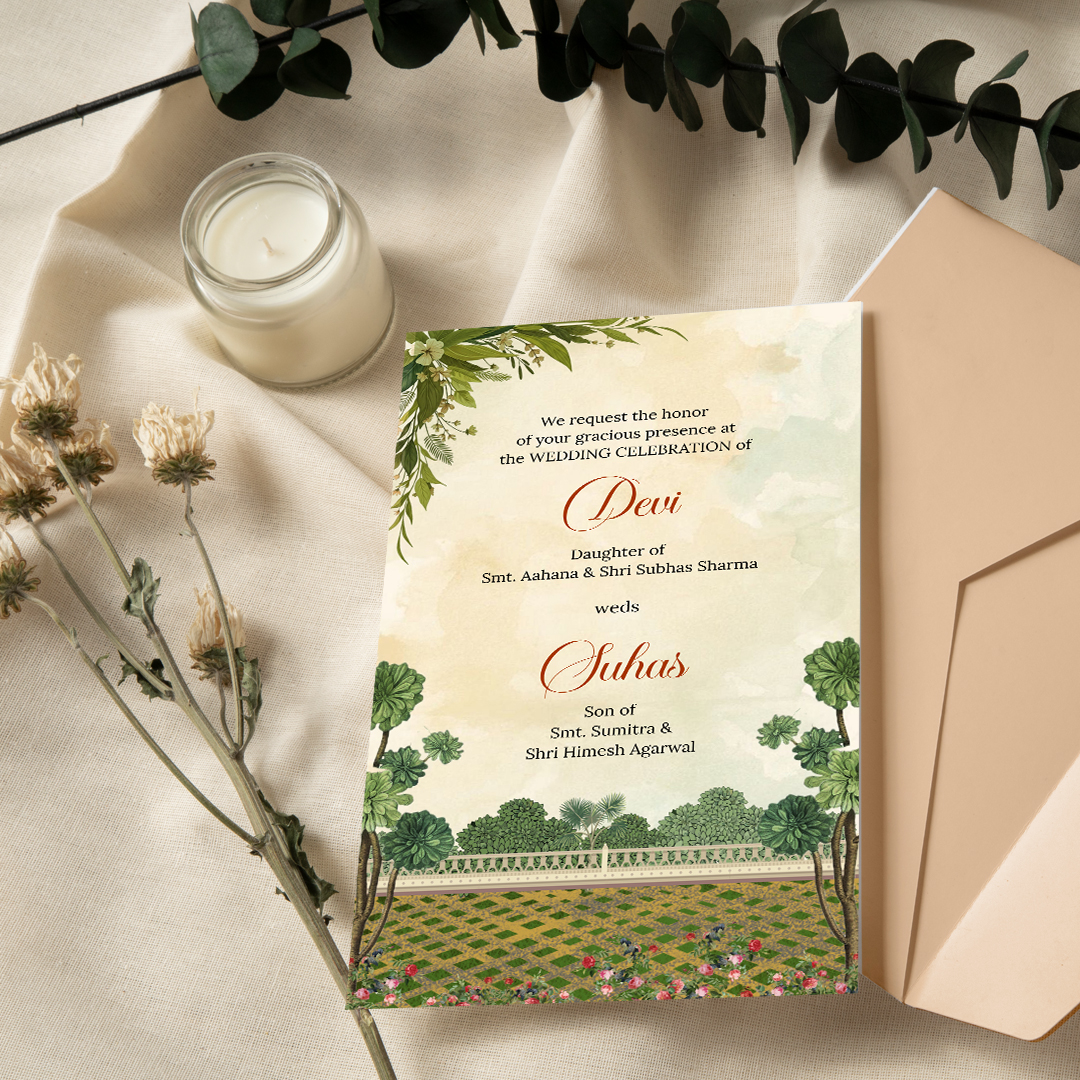 Palace wedding invitation cards