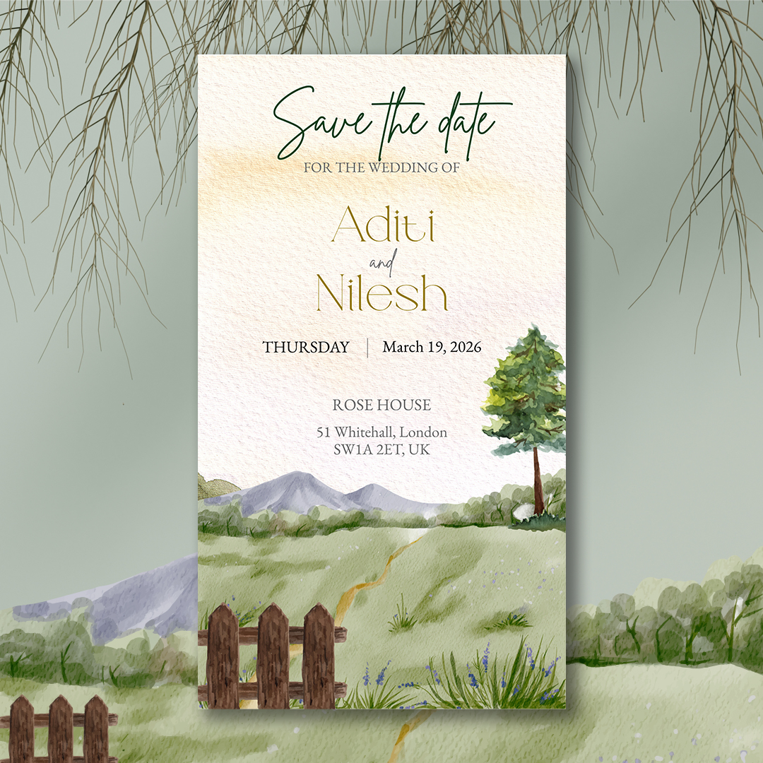 Evergreen Love Save the Date