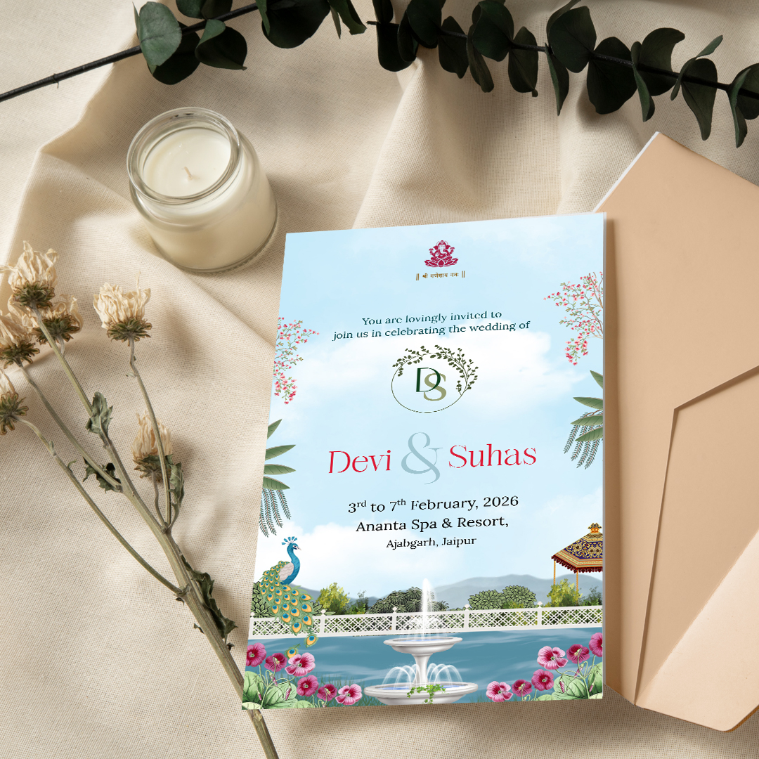 Palace wedding invitation cards