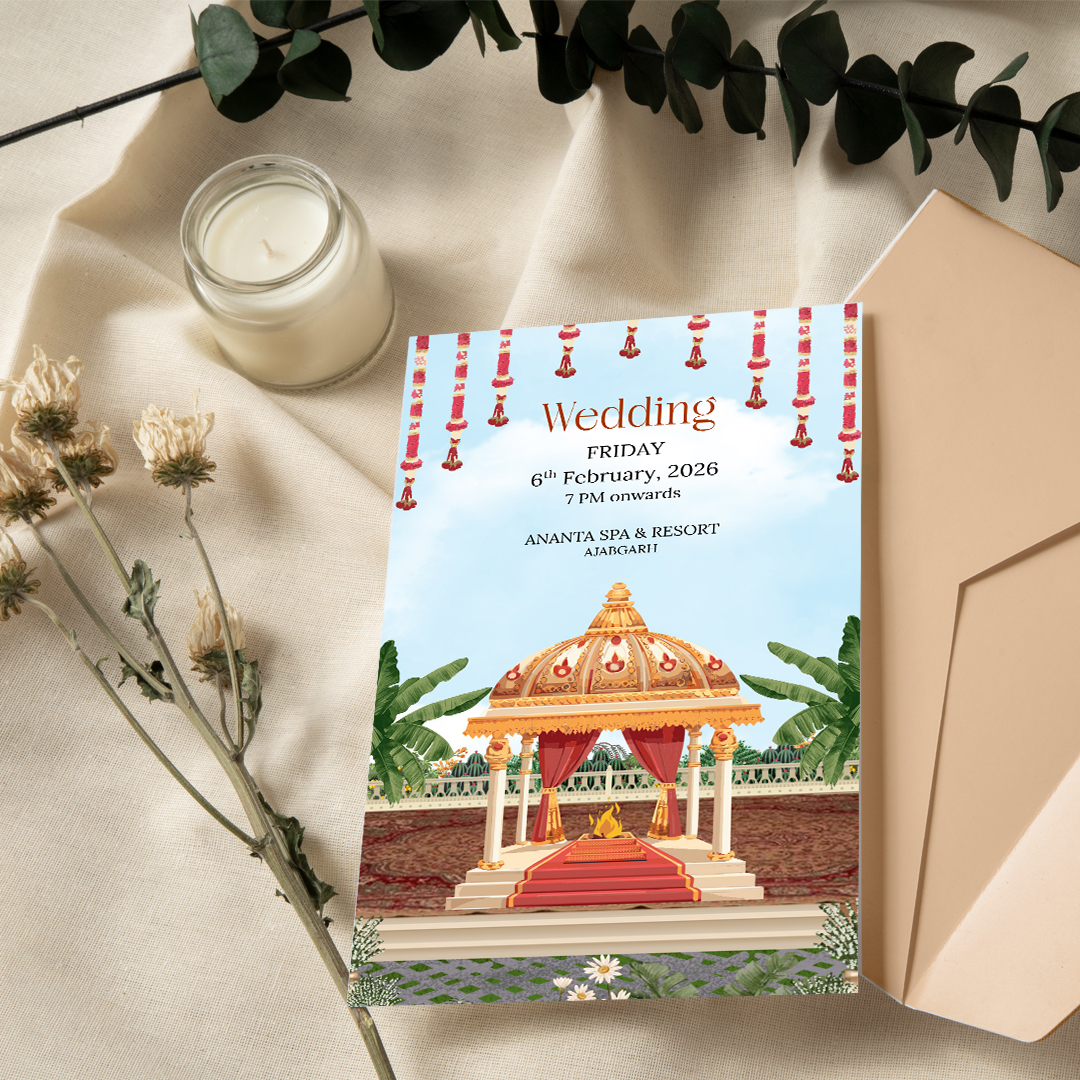 Palace wedding invitation cards