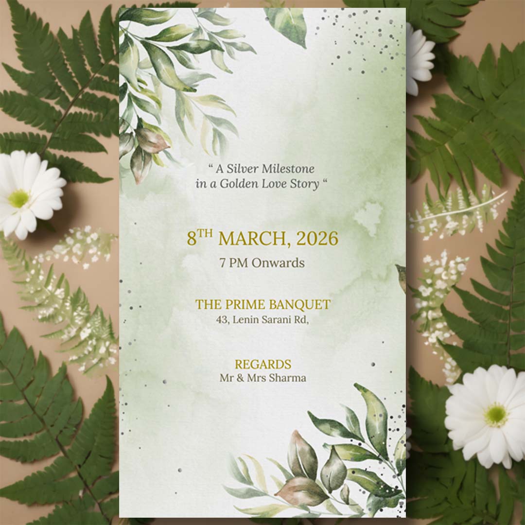 Golden wedding anniversary invitation cards