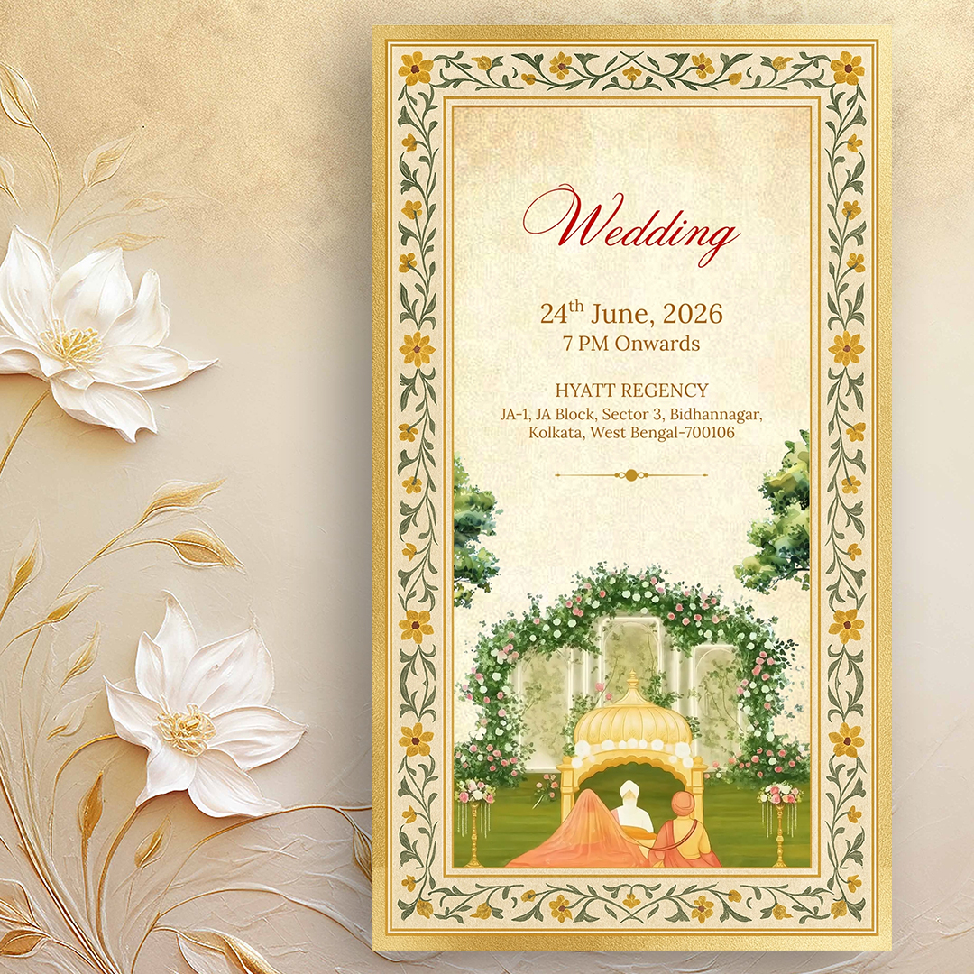 Sikh wedding invitation