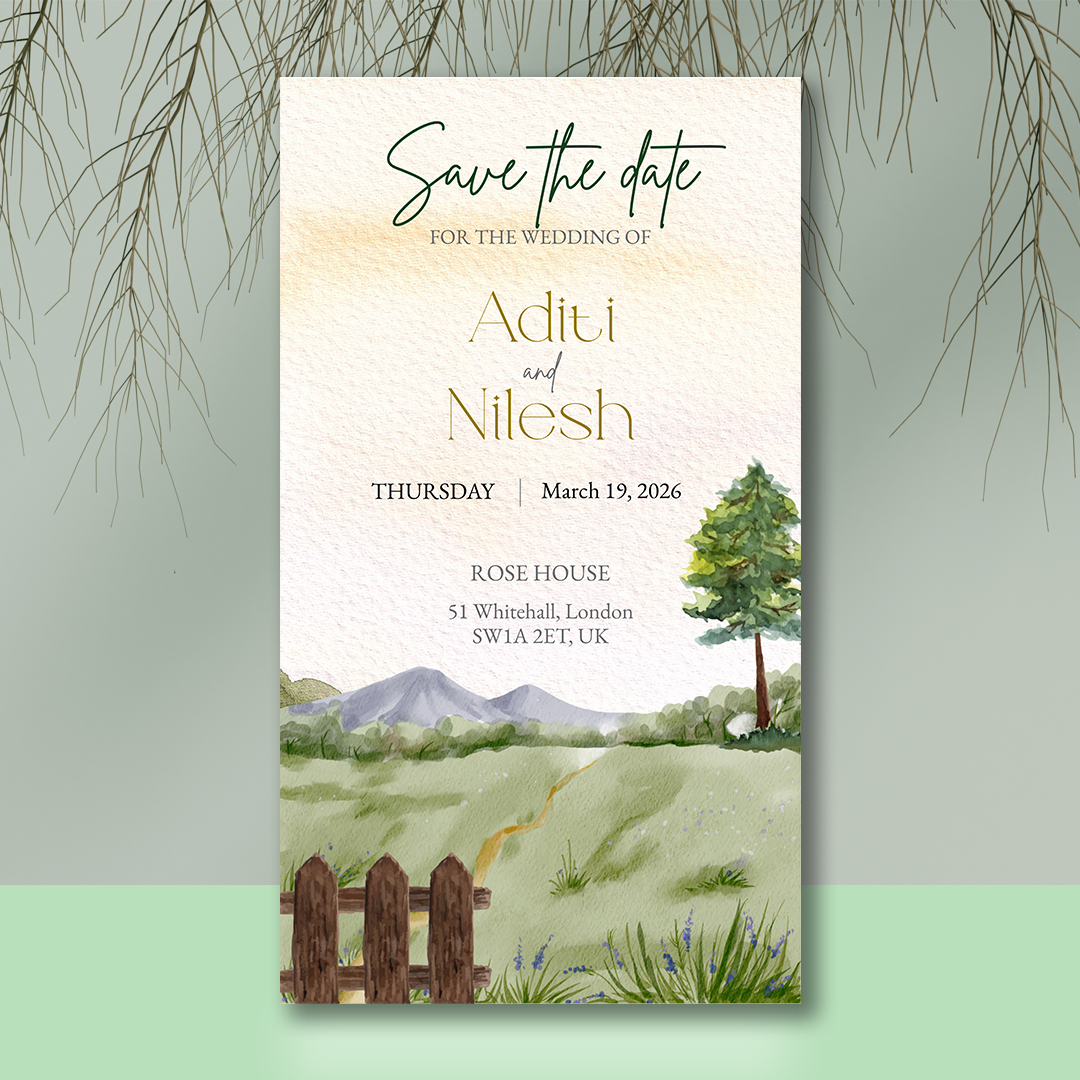 Evergreen Love Save the Date