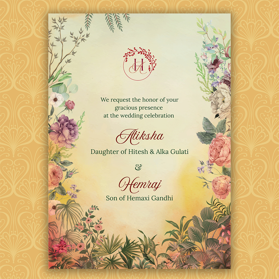 Elegant Pastel Wedding Invitation
