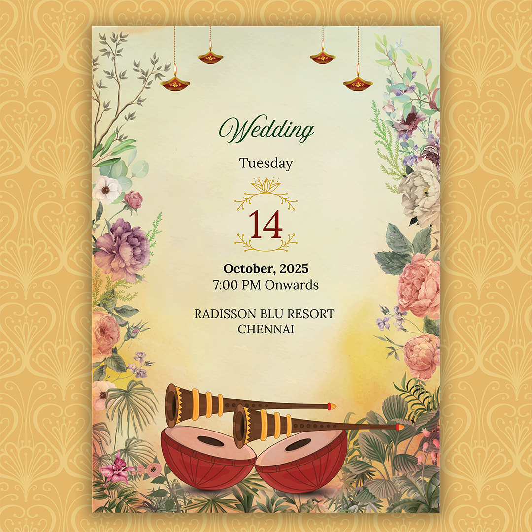 Elegant Pastel Wedding Invitation